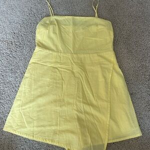 Altar'd State Pale Yellow Spaghetti Strap Dress